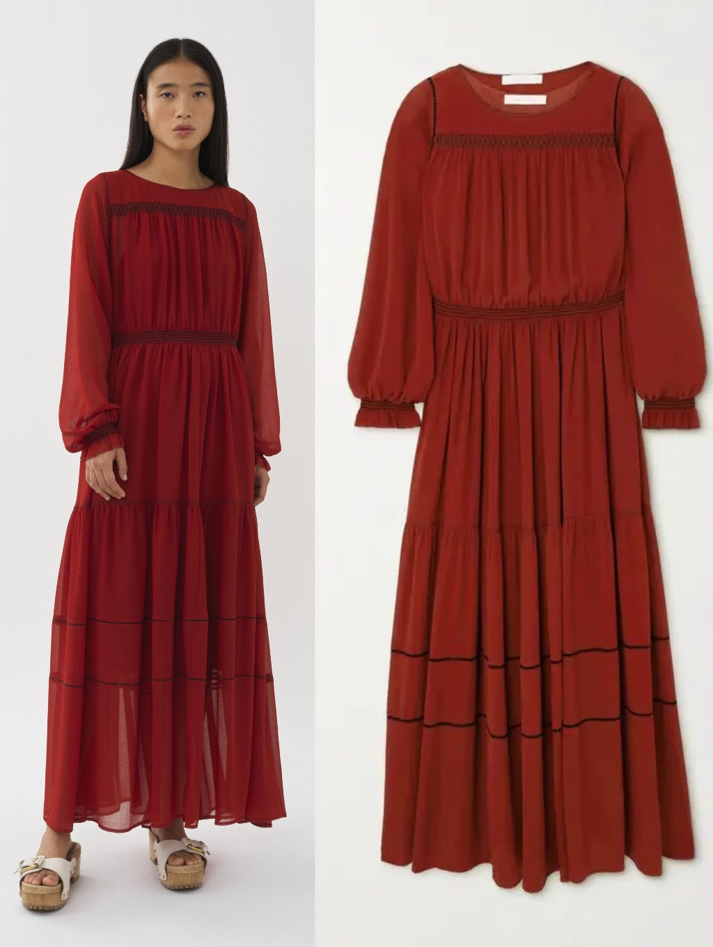 See By Chloe Embroidered Georgette Maxi Dress